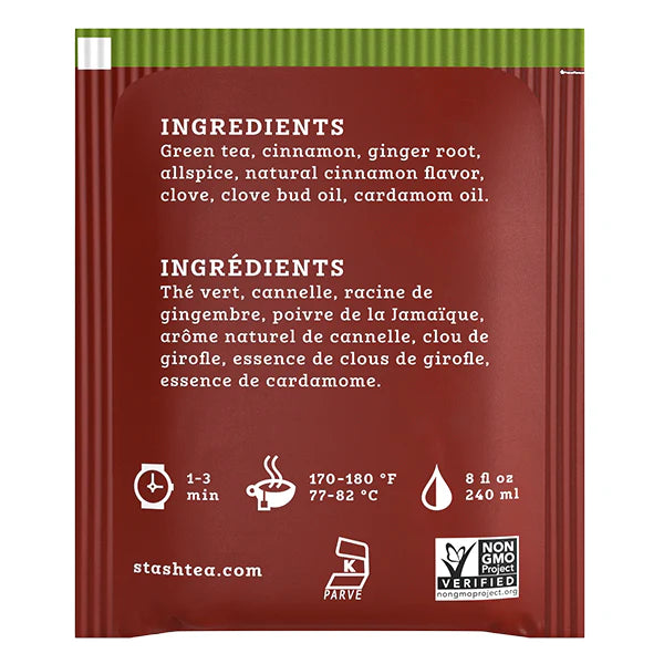 STASH GREEN TEA Chai Green, 20 Tea Bags