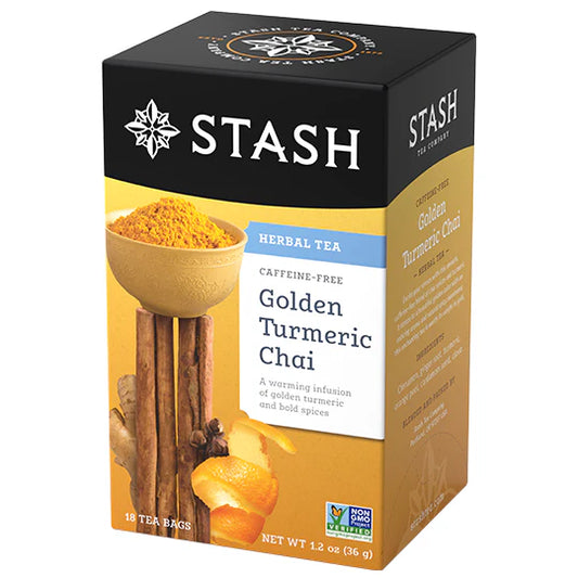 STASH HERBAL TEA Golden Turmeric Chai, 18 Tea Bags