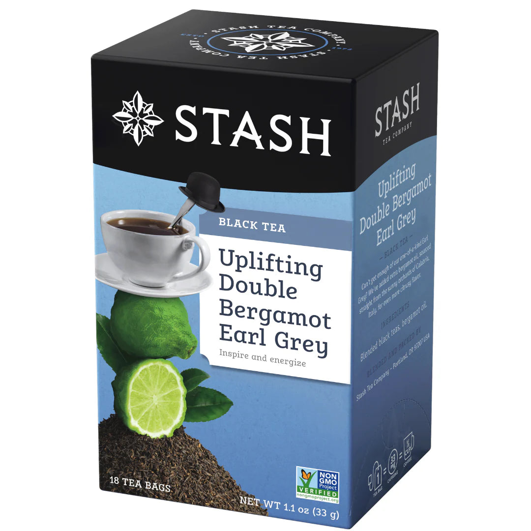STASH BLACK TEA Uplifting Double Bergamot Earl Grey, 18 Tea Bags